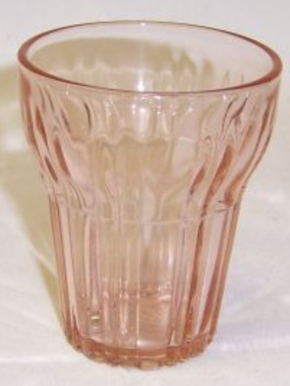 Hocking Depression Glass Pink OLD CAFE 3 1/4 Inch High Juice Tumbler